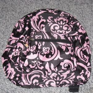 Small Backpack Purse Pink Black
